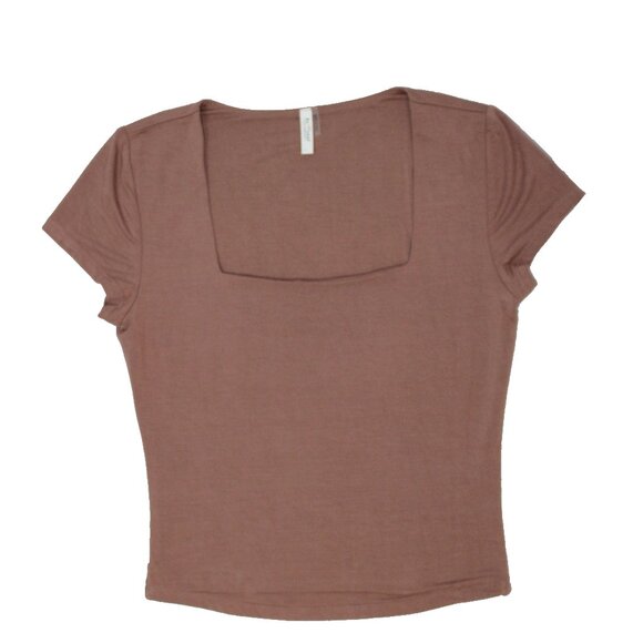 Square Neck Knit Tee - Picture 1 of 3